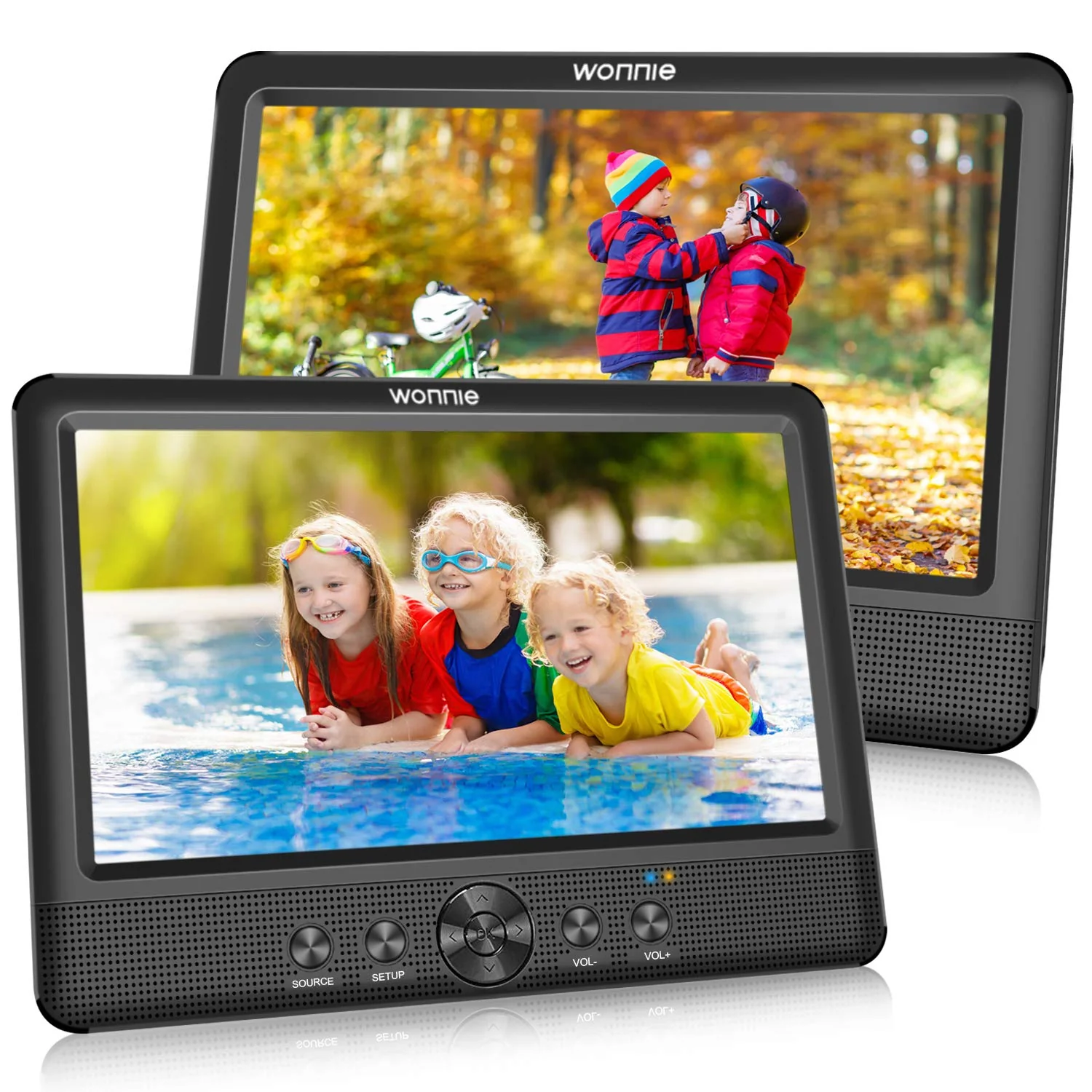 WONNIE Portable 10.5" Two Car DVD Players