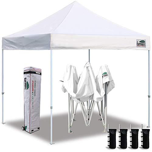 10'x10' Ez Pop Up Canopy Tent Commercial Instant Canopies with Heavy Duty Roller Bag