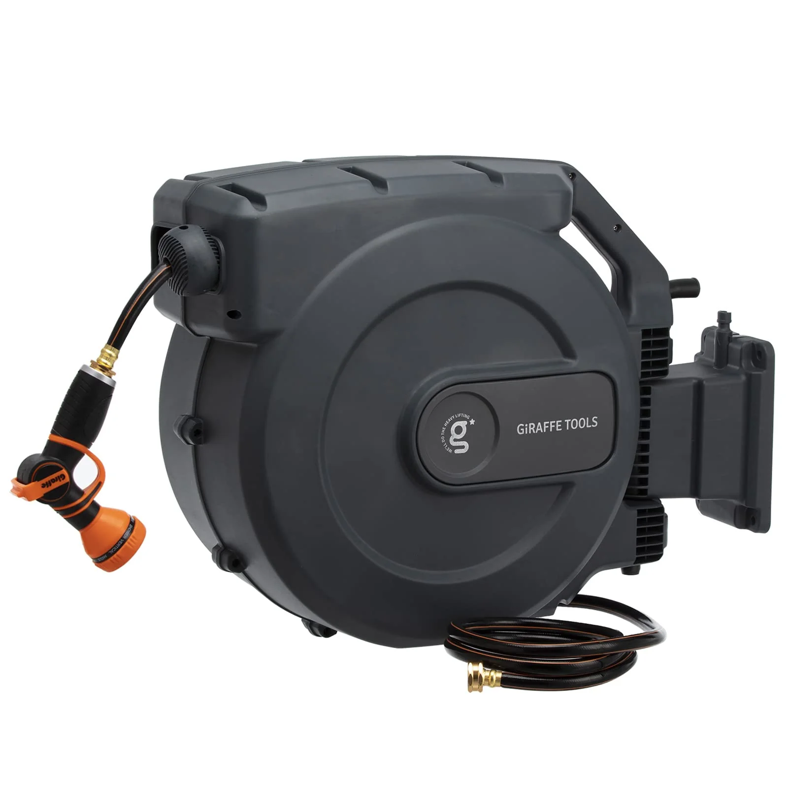 Giraffe Tools Retractable Garden Hose Reel 5/8" x 115+5 ft