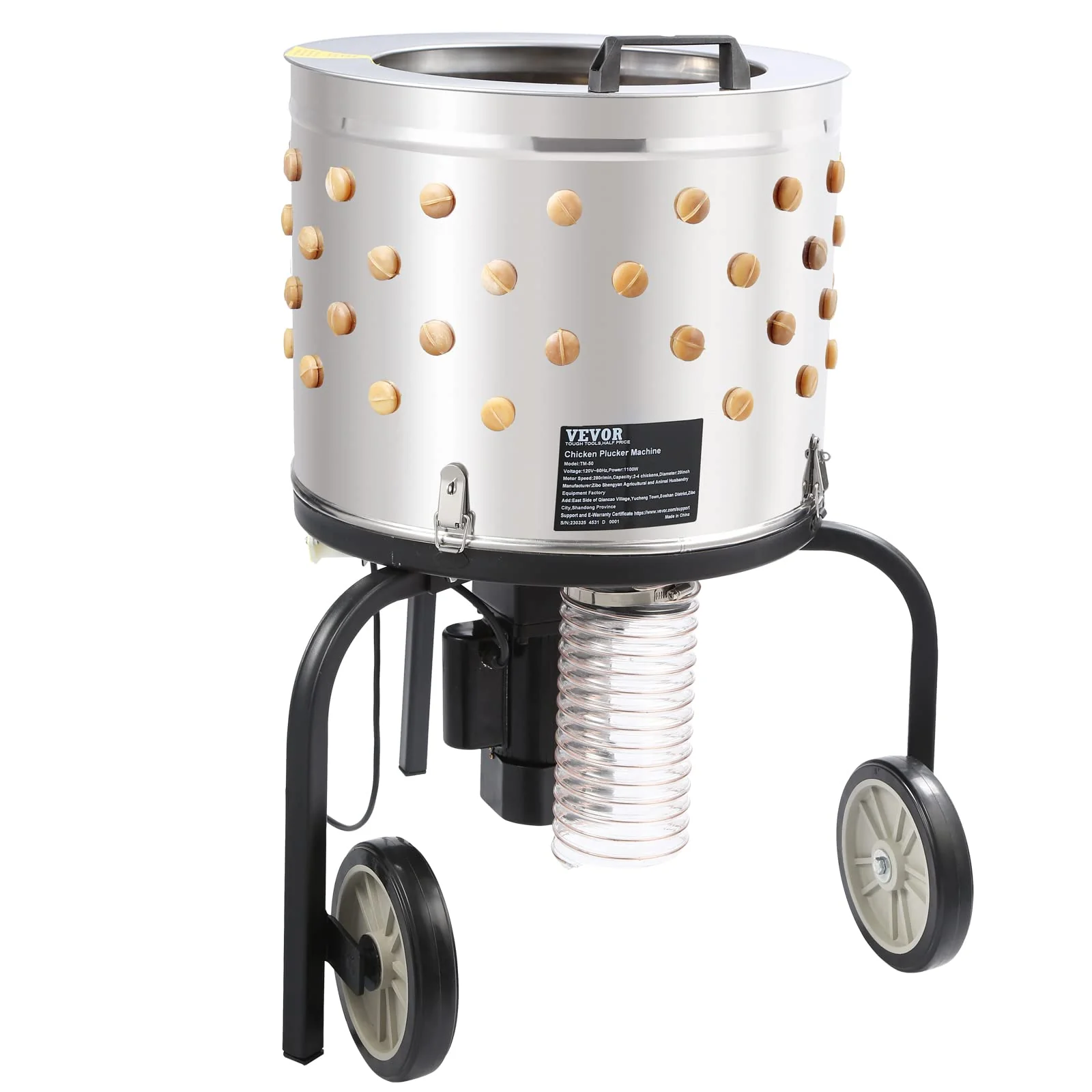 VEVOR 500W Chicken Plucker Machine with 20" Drum