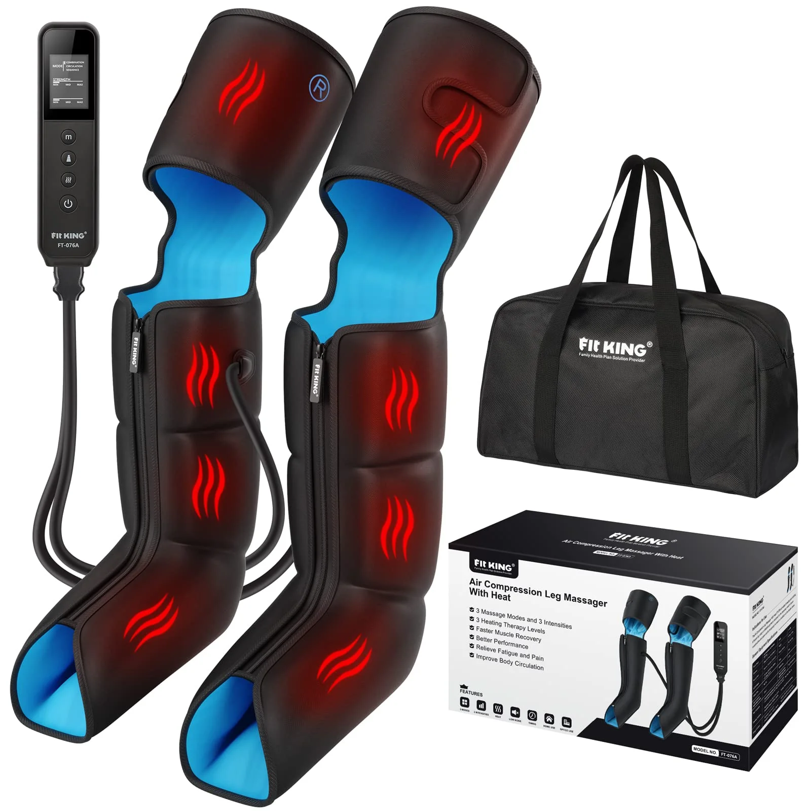 FIT KING Leg Massager with Heat for Circulation