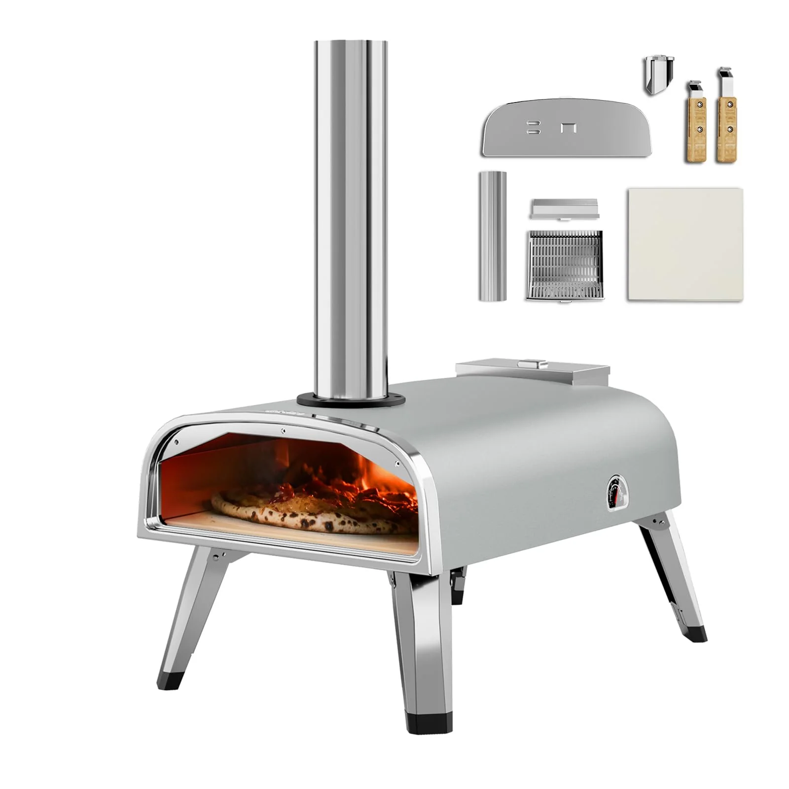 aidpiza Outdoor 12" Wood Fired Pizza Ovens