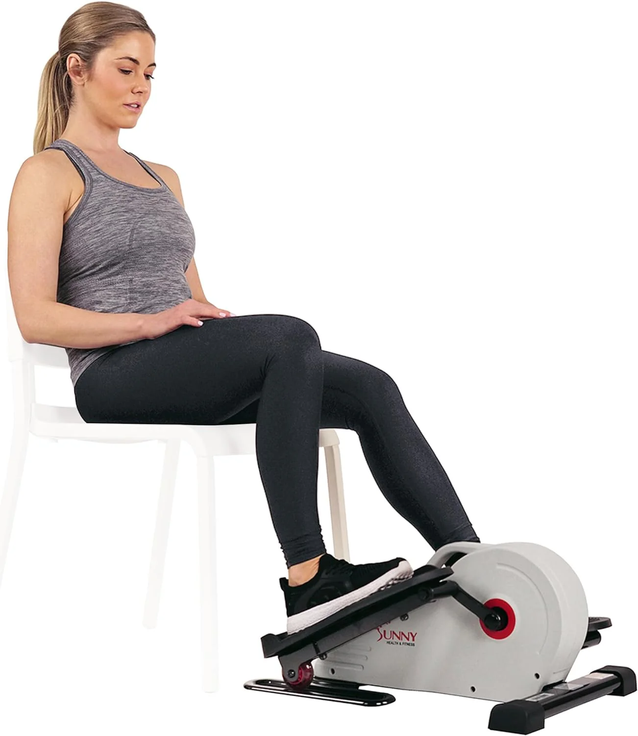 Sunny Health & Fitness Fully Assembled Magnetic Under Desk Elliptical Peddler