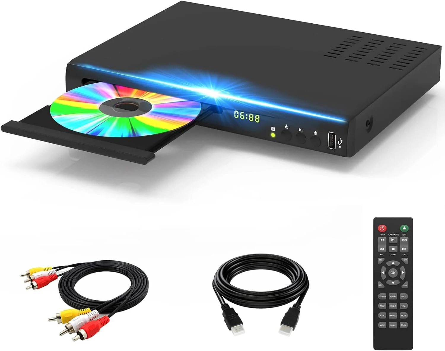Tojoc k Blu Ray DVD Player, 1080P Home Theater Disc System