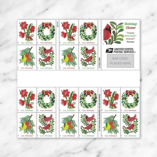 Holiday Cheer 2025 - 5 Sheets / 100 Pcs