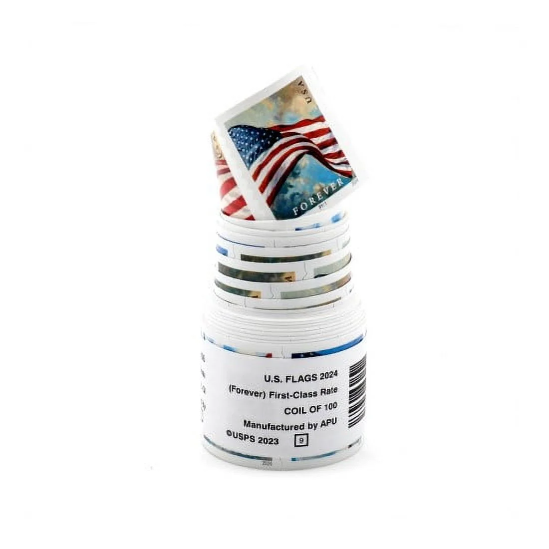 U.S. Flags 2024 Roll - 1 Roll / 100 Pcs