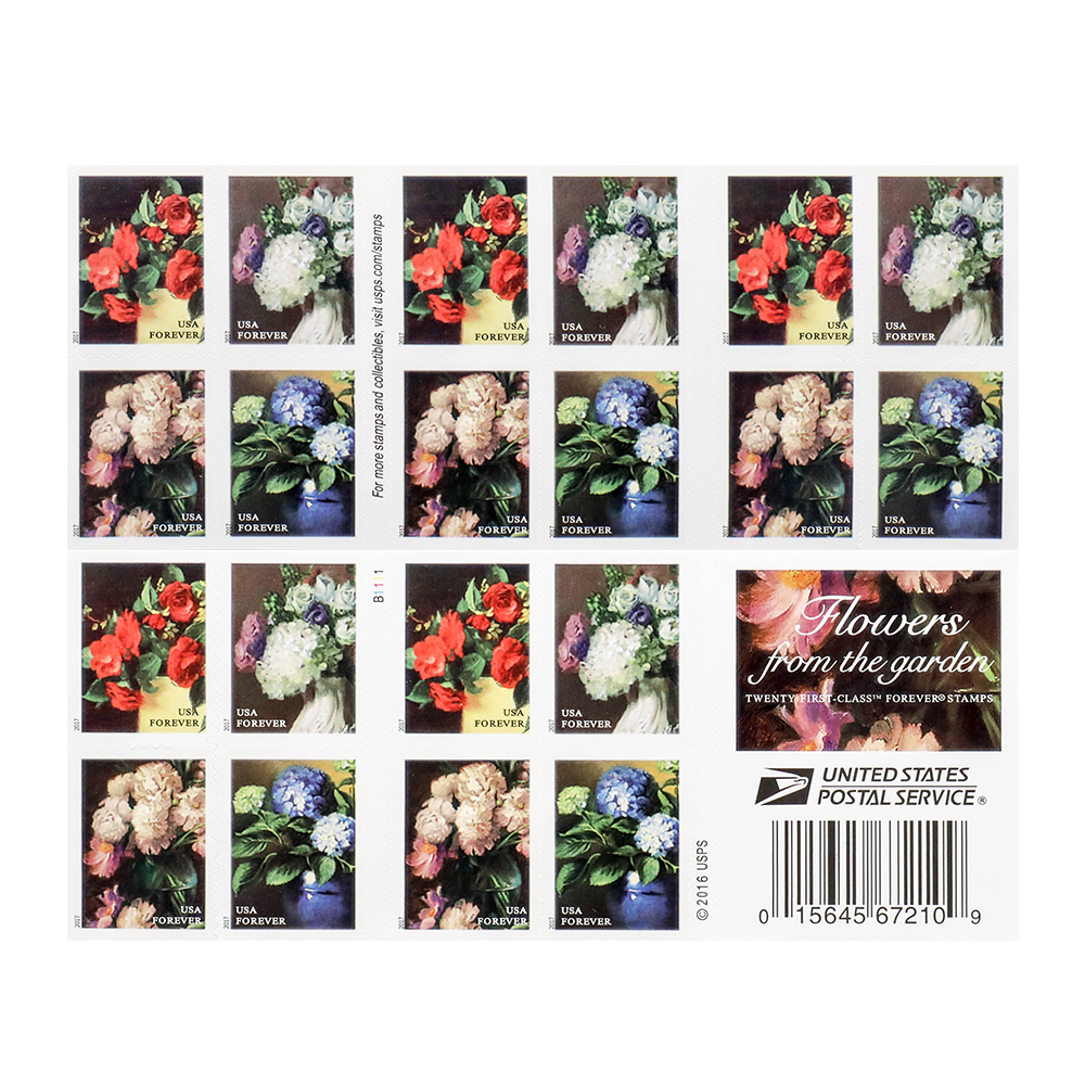 Flowers From The Garden 2017 - 5 Booklets / 100 Pcs