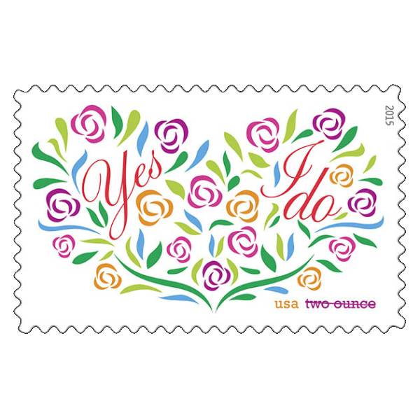 Yes I Do 2015 Two Ounce Rate (2 oz.) - 5 Sheets / 100 Pcs