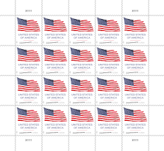 U.S. Flag 2025 Sheet - 5 Sheets / 100 Pcs