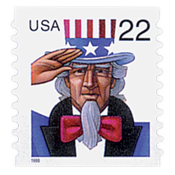 Uncle Sam 1999 22c - 5 Sheets / 100 Pcs