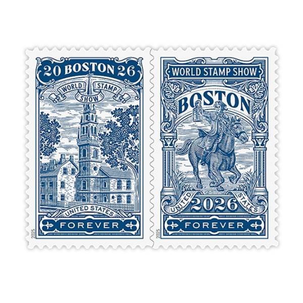 Boston 2026 World Stamp Show 2025 - 5 Sheets / 100 Pcs