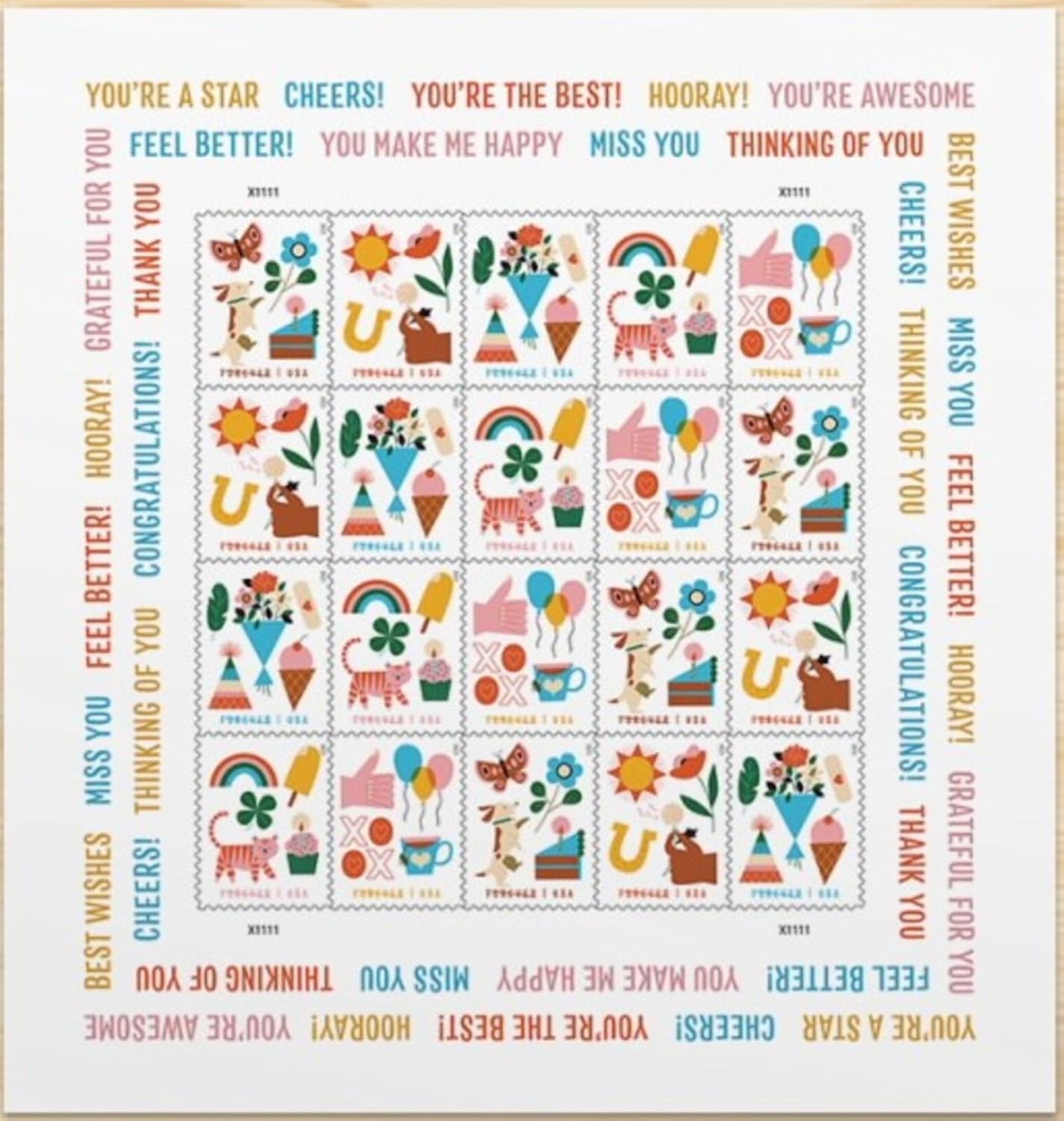 Thinking of You 2023 - 5 Sheets / 100 Pcs