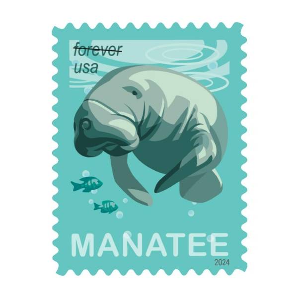 Save Manatees 2024- 5 Sheets / 100 Pcs