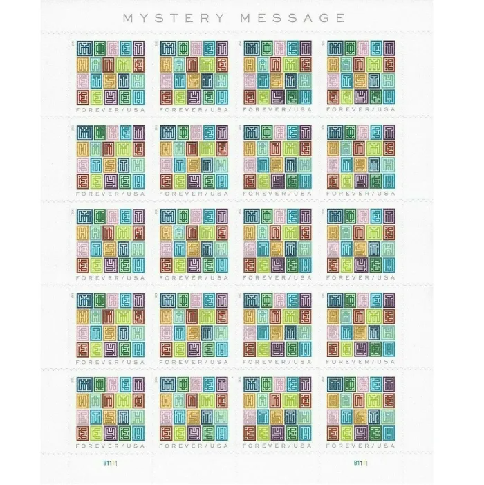 Mystery Message 2021 - 5 Sheets / 100 Pcs