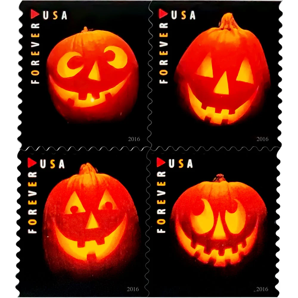 Jack-O'-Lanterns 2016 - 5 Sheets / 100 Pcs