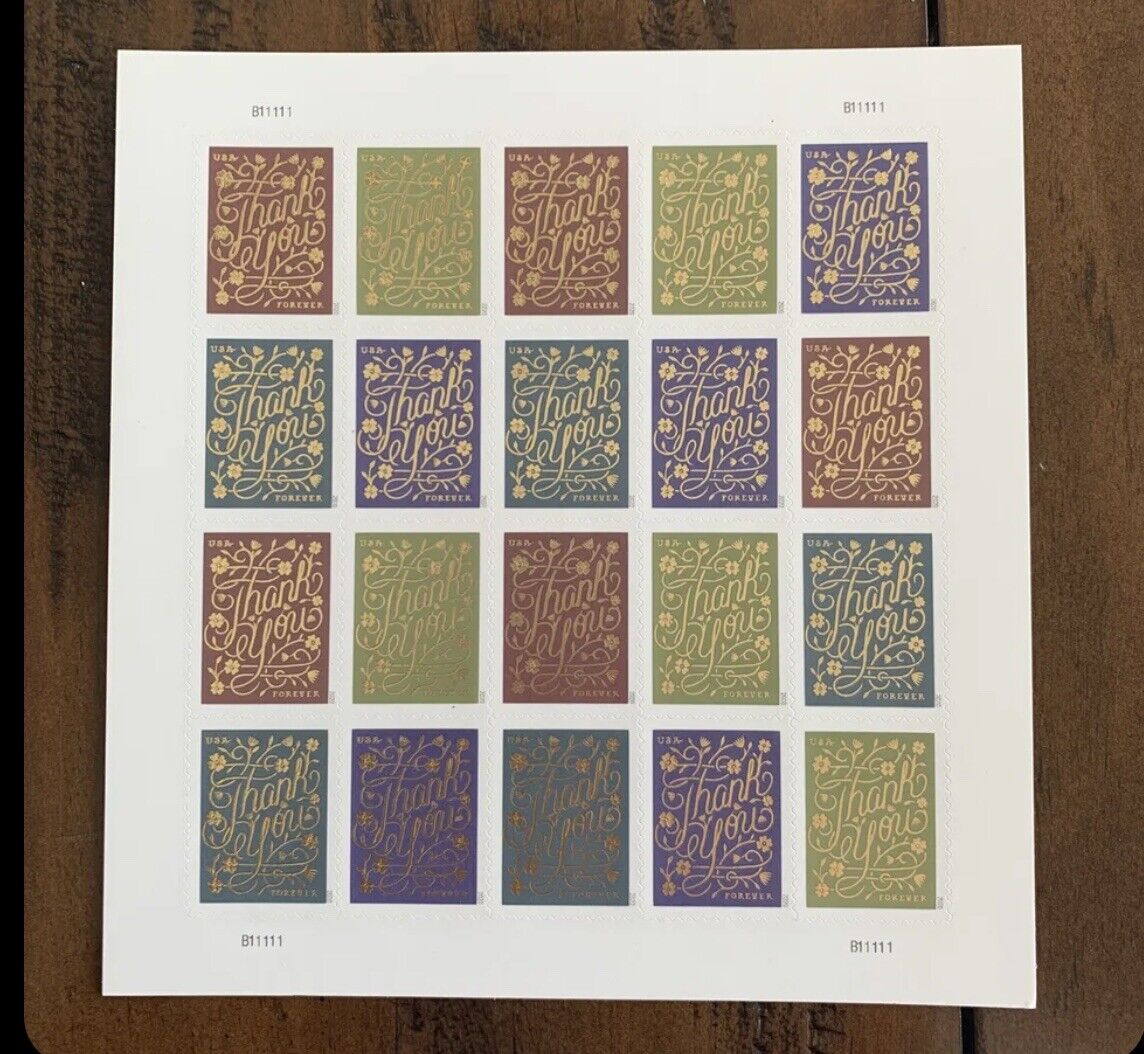 Thank You 2020 - 5 Sheets / 100 Pcs