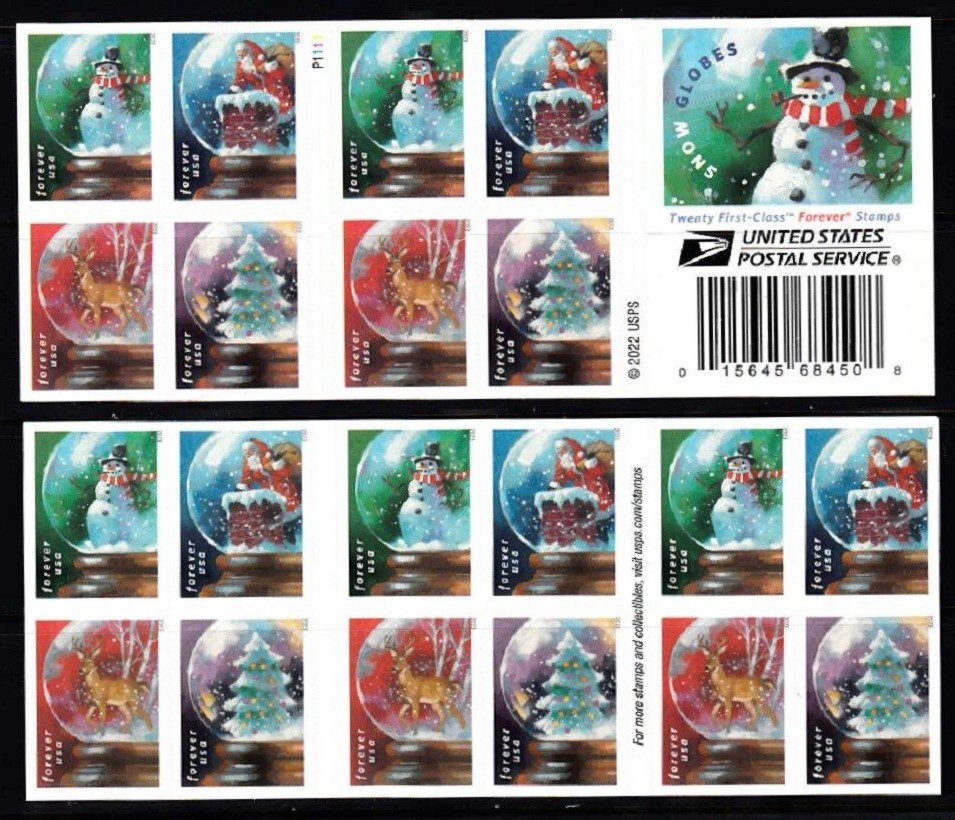 Snow Globes 2023 - 5 Sheets / 100 Pcs