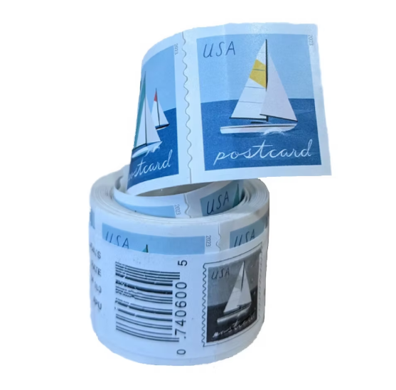 Sailboats Postcard 2023 - 1 Roll / 100 Pcs