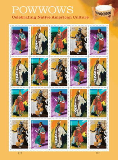 Powwows: Celebrating Native American Culture 2025 - 5 Sheets / 100 Pcs