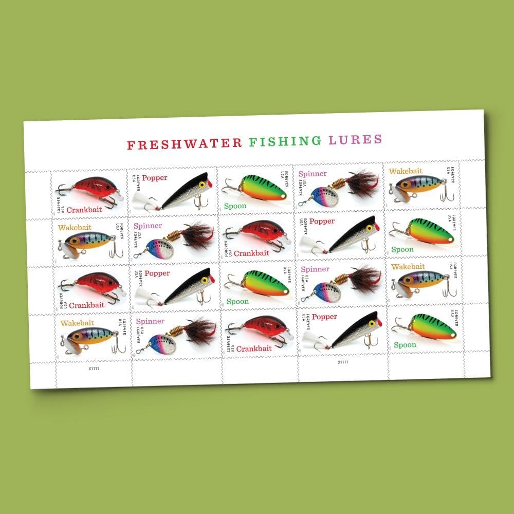 Freshwater Fishing Lures 2025 - 5 Sheets / 100 Pcs