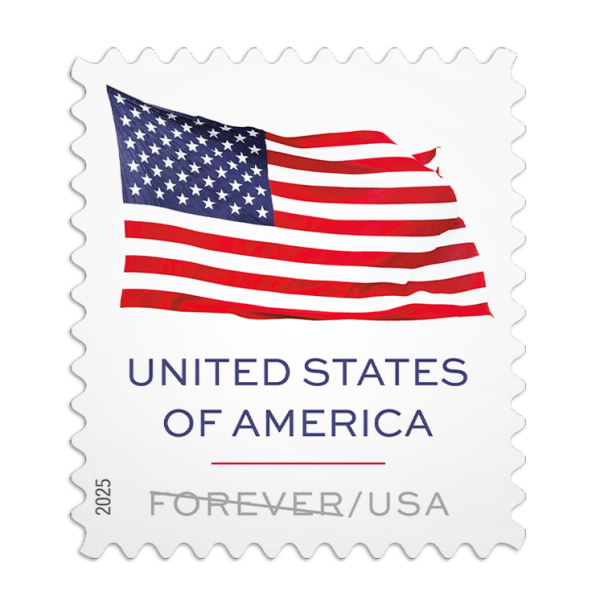 U.S. Flag 2025 Roll - 1 Roll / 100 Pcs