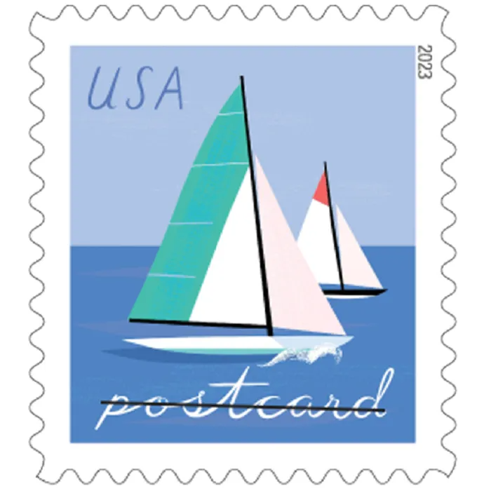 Sailboats Postcard 2023 - 1 Roll / 100 Pcs
