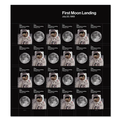 1969: First Moon Landing Stamps 2019 - 5 Sheets /120 Pcs