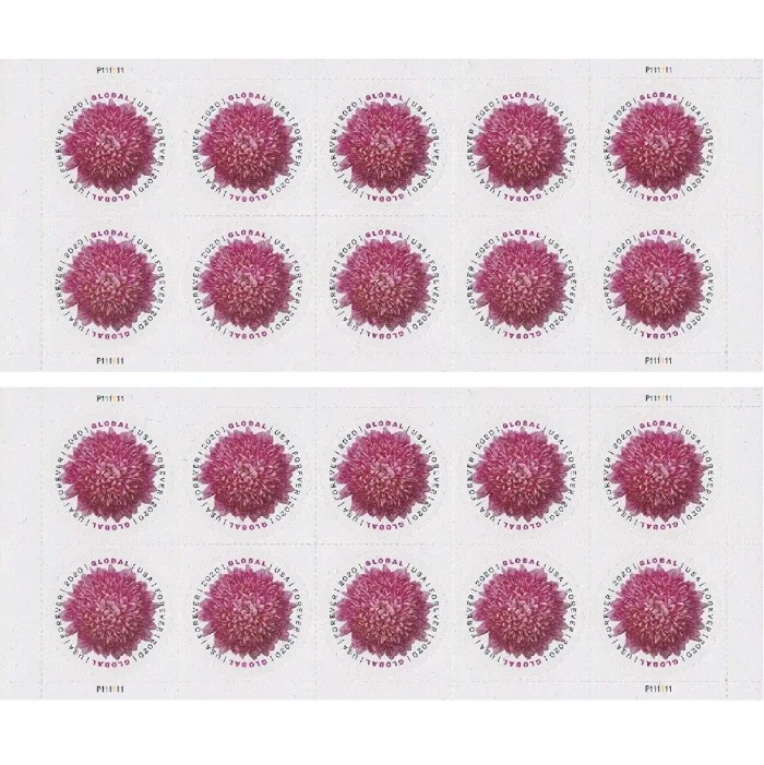 Global Chrysanthemum 2020 - 5 Sheets / 50 Pcs