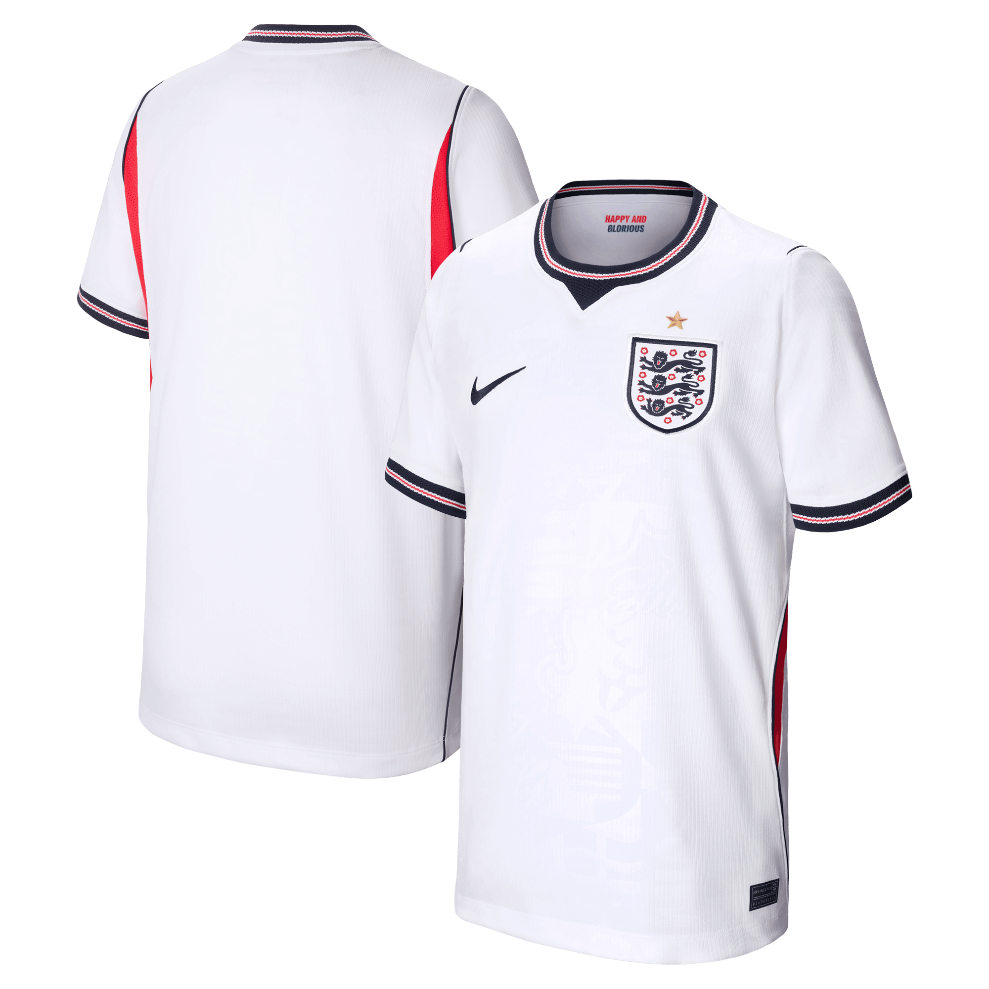 England National Team Nike Youth 2026 Home Stadium Replica Jersey - White