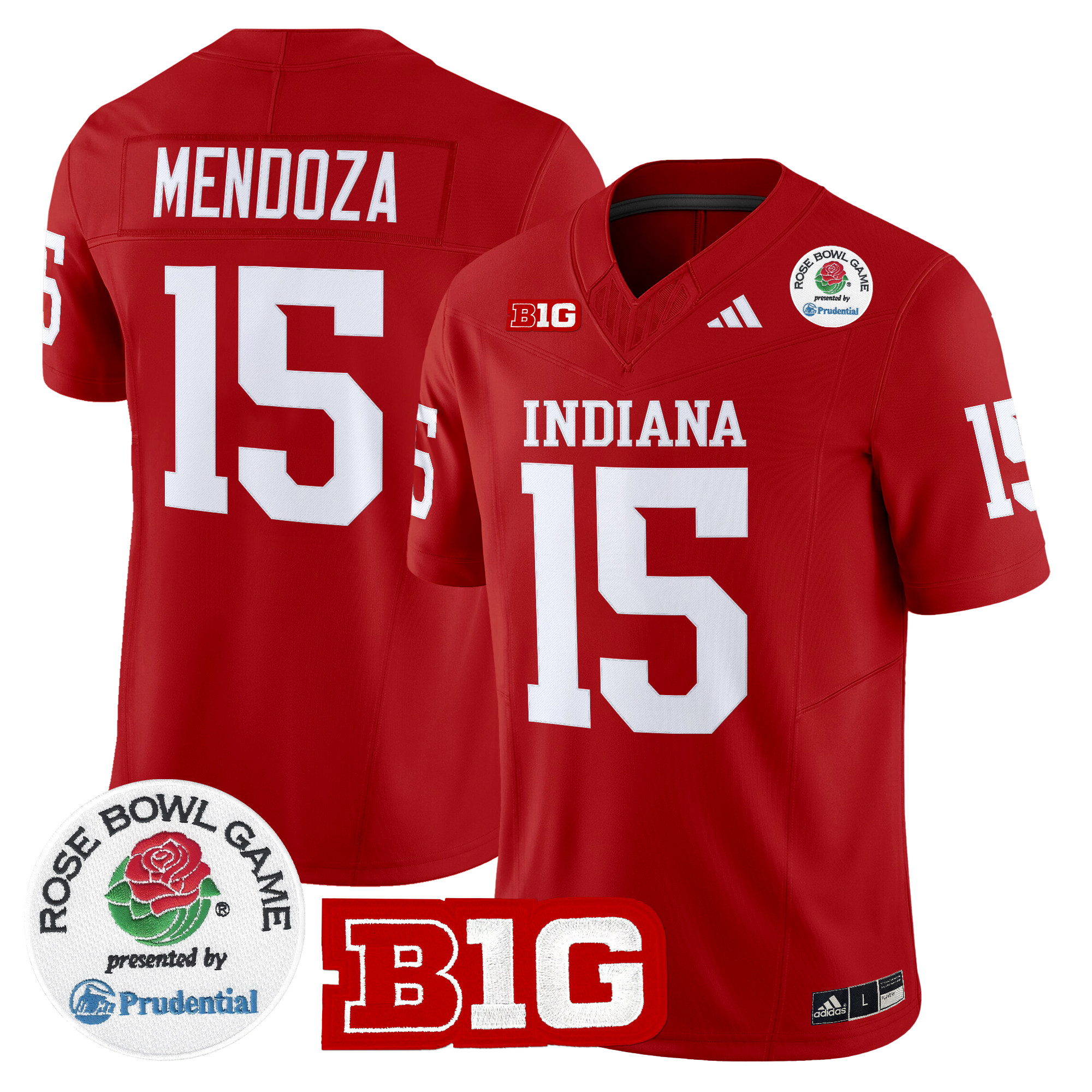 #15 Fernando Mendoza Indiana Hoosiers 2026 Rose Bowl Vapor Limited Jersey - All Stitched