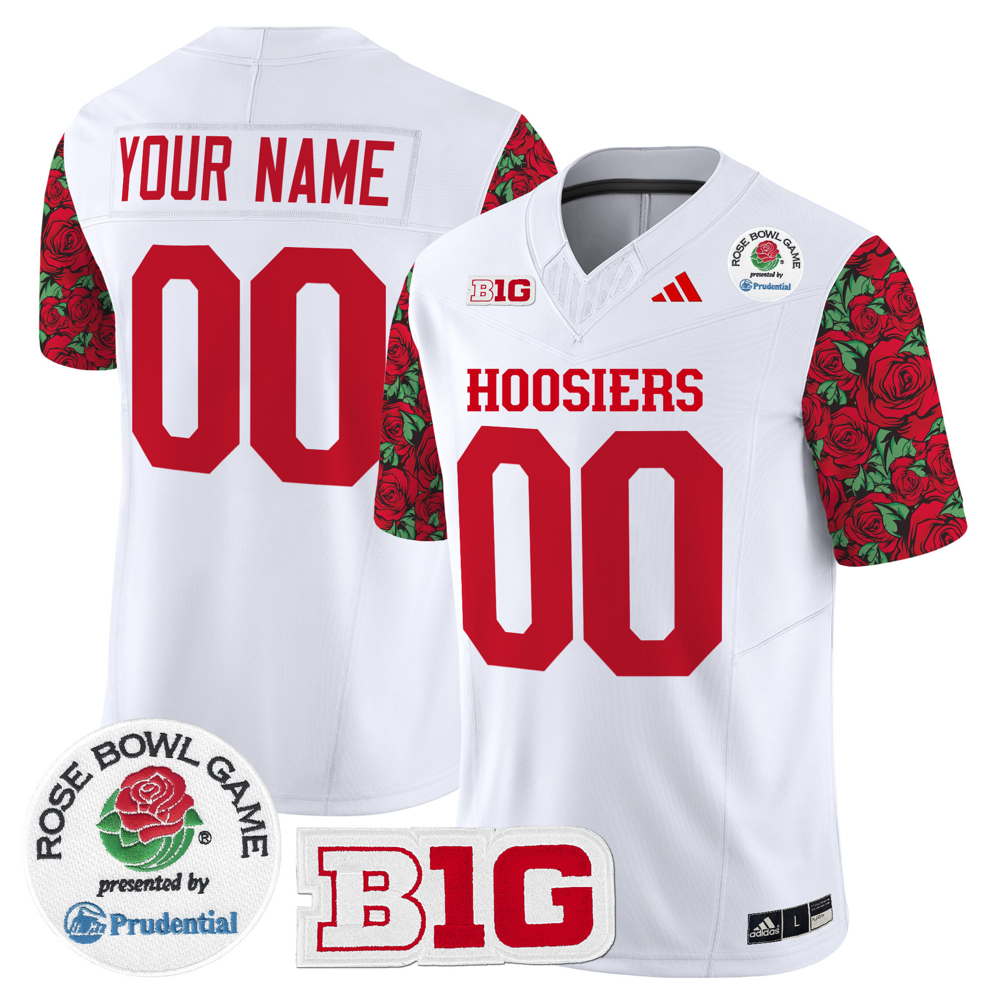 Indiana Hoosiers 2025 Rose Bowl Pattern Vapor Limited Custom Jersey - Stitched