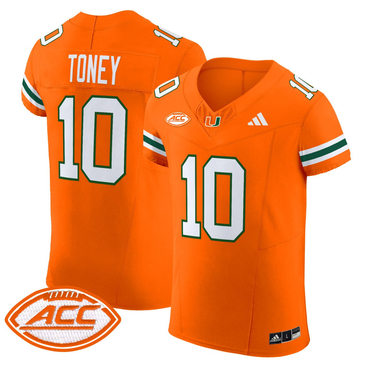 Malachi Toney Miami Hurricanes 2025 Elite Limited Jersey - All Stitched