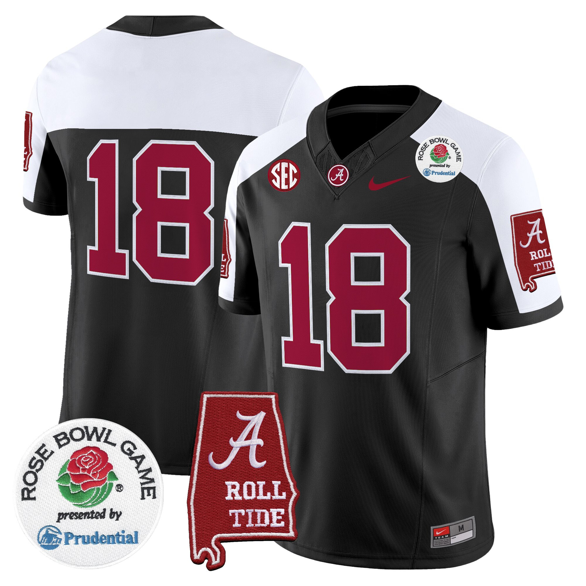 Men's Alabama Crimson Tide 2026 Rose Bowl Vapor Limited Jersey - All Stitched