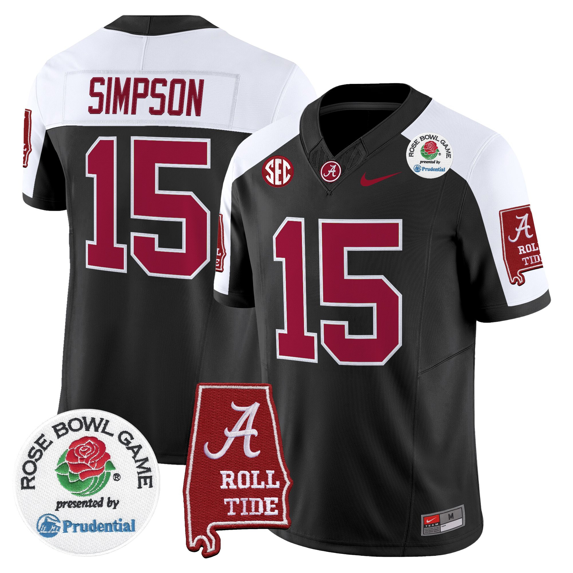 Men's Alabama Crimson Tide 2026 Rose Bowl Vapor Limited Jersey - All Stitched