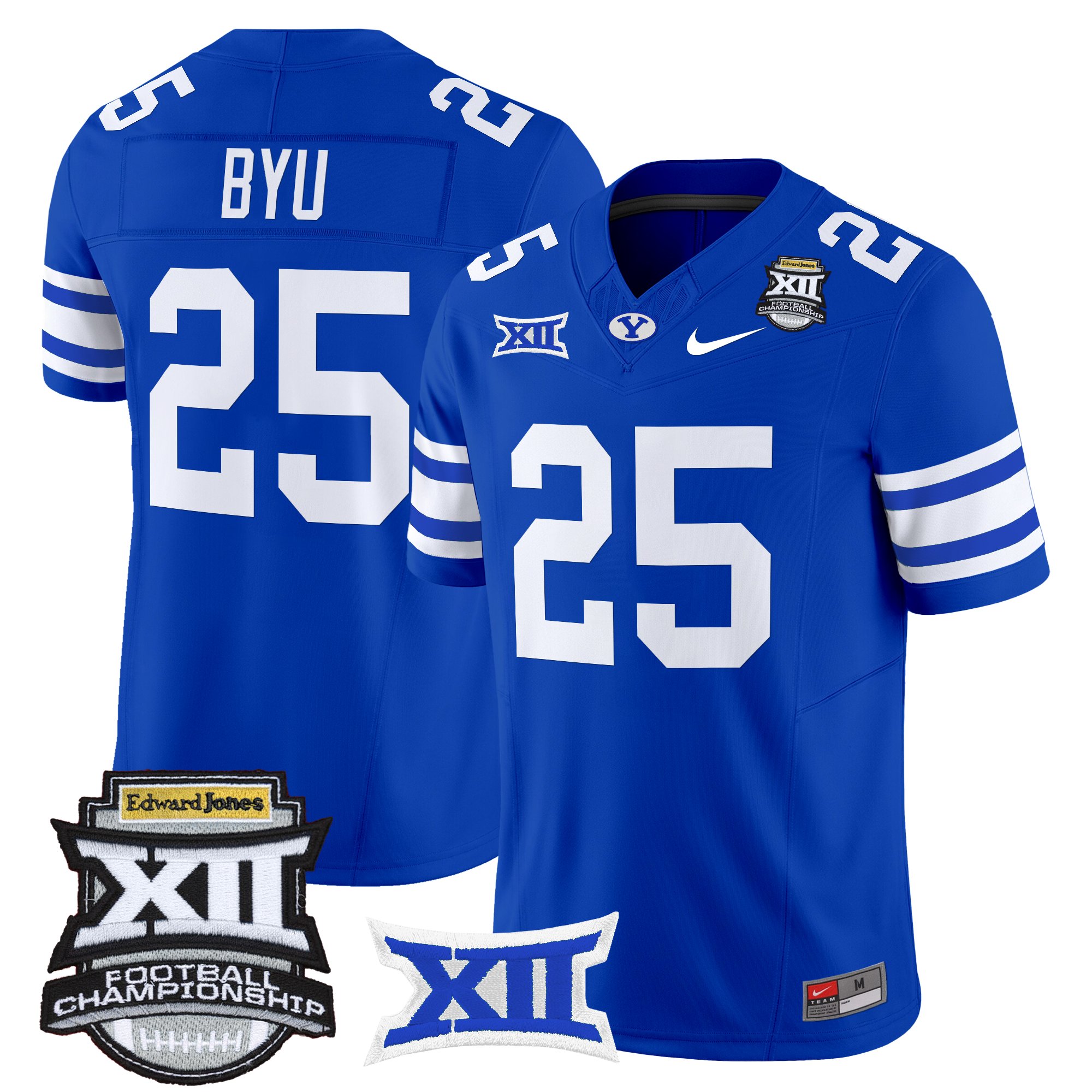 Men's BYU Cougars 2025 Big 12 Championship Vapor Limited Jersey - All Stitched