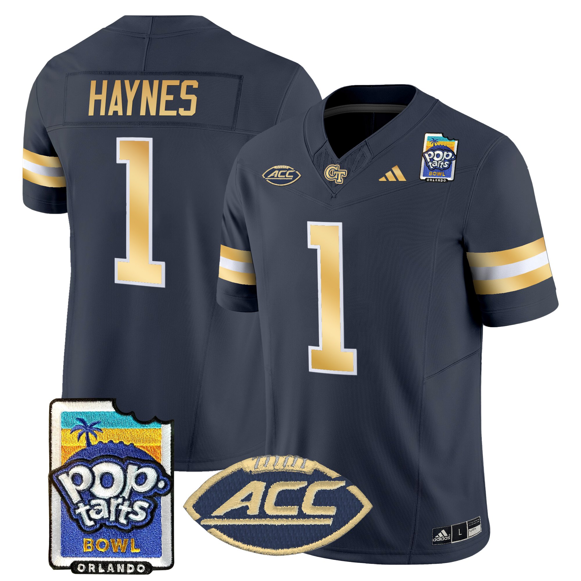 Men's Georgia Tech Yellow Jackets Pop-Tarts Bowl Vapor Limited Jersey - All stitched