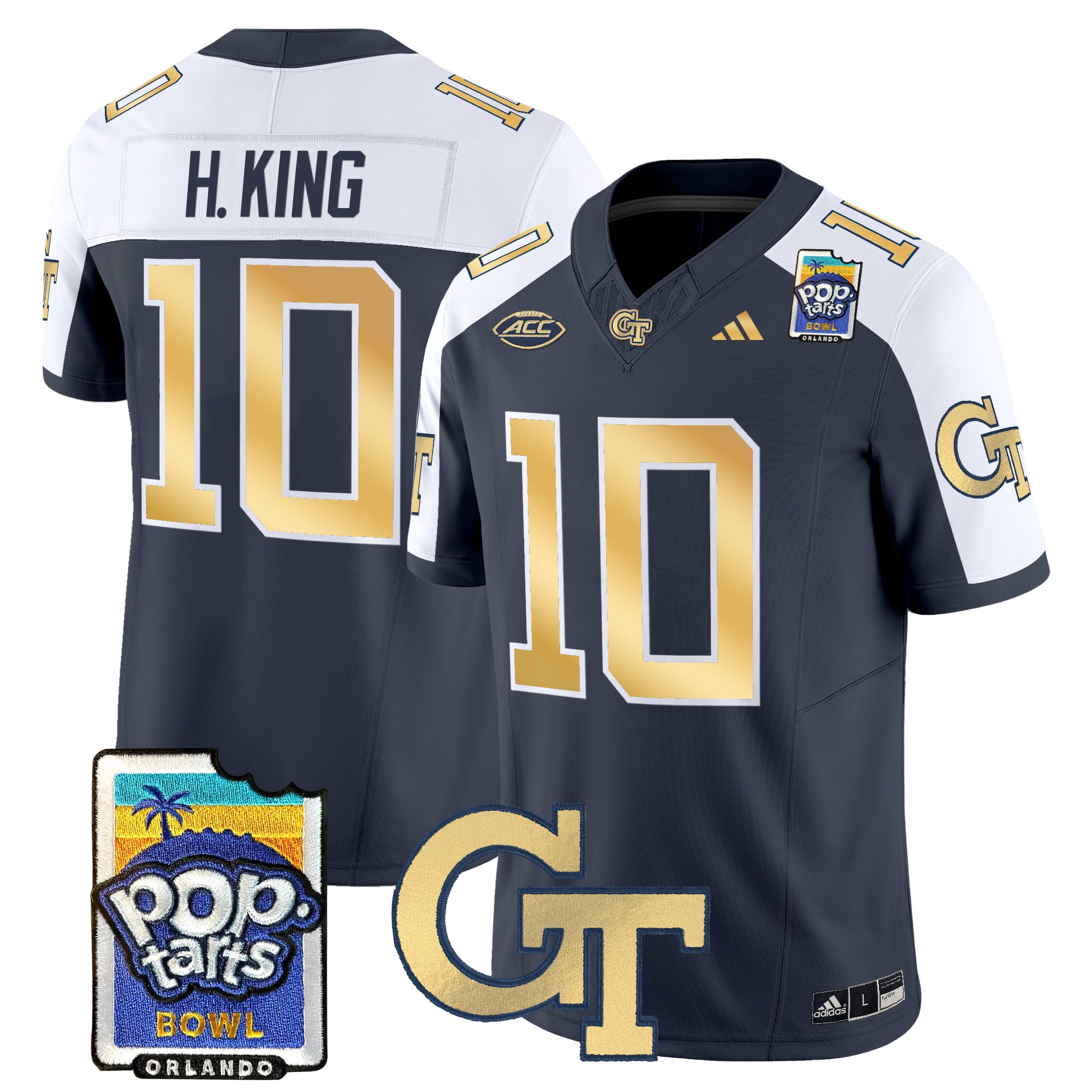 Men's Georgia Tech Yellow Jackets Pop-Tarts Bowl Vapor Limited Jersey - All stitched