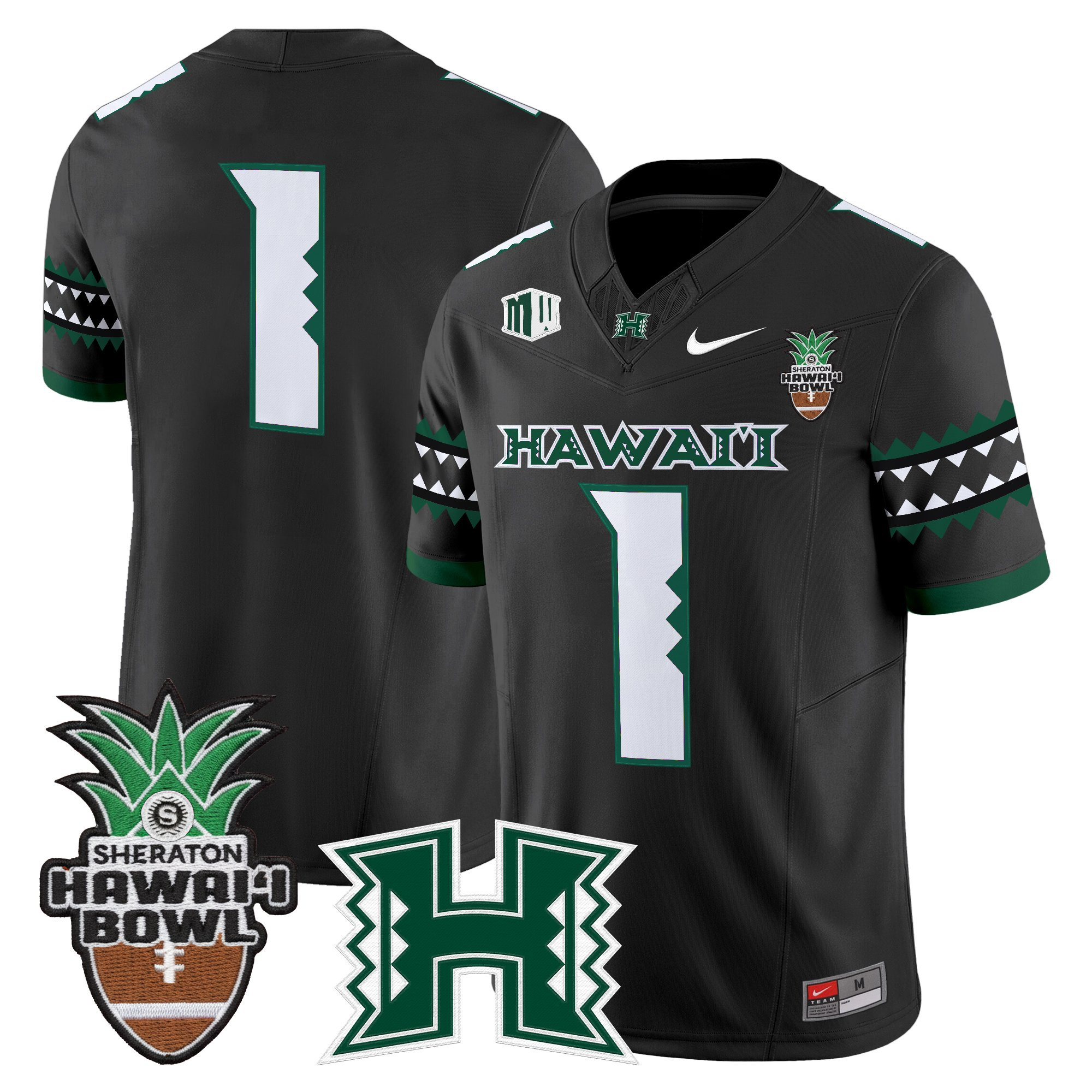 Men's Hawai'i Rainbow Warriors 2025 Hawai'i Bowl Vapor Limited Jersey - All Stitched