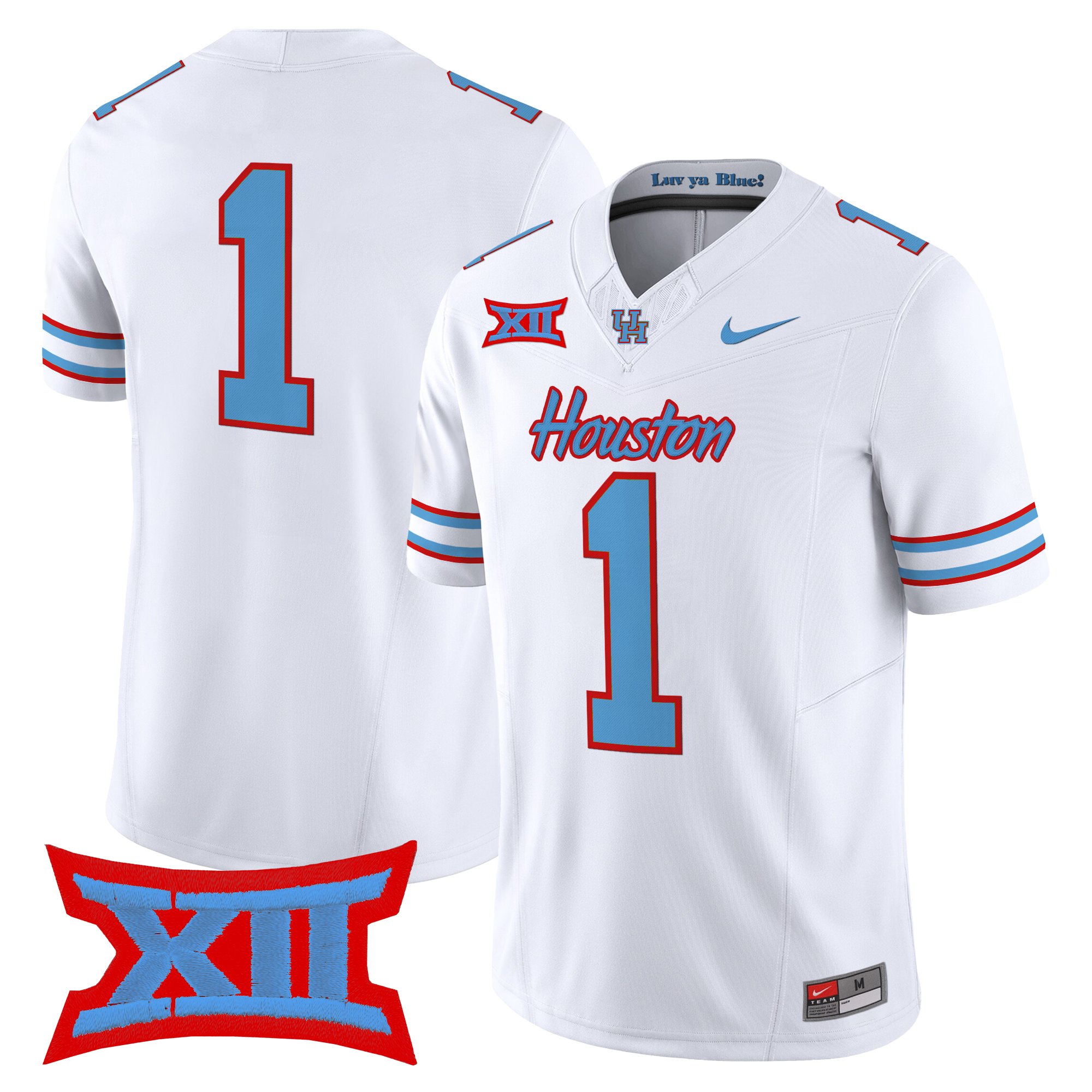 Men's Houston Cougars 2025 Oilers Inspired Vapor Limited Jersey - All Stitched