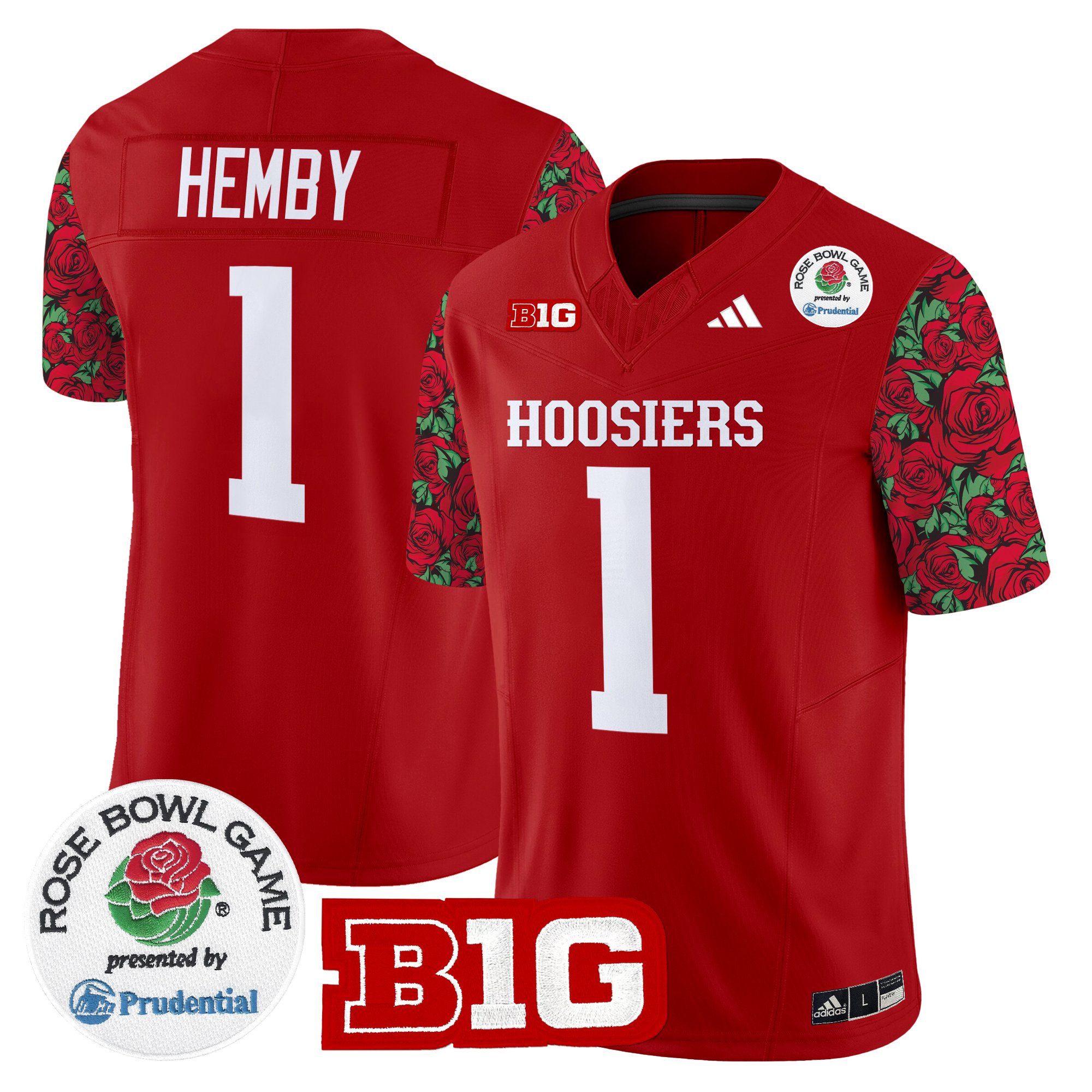 Men's Indiana Hoosiers 2025 Rose Bowl Pattern Vapor Limited Jersey - Stitched