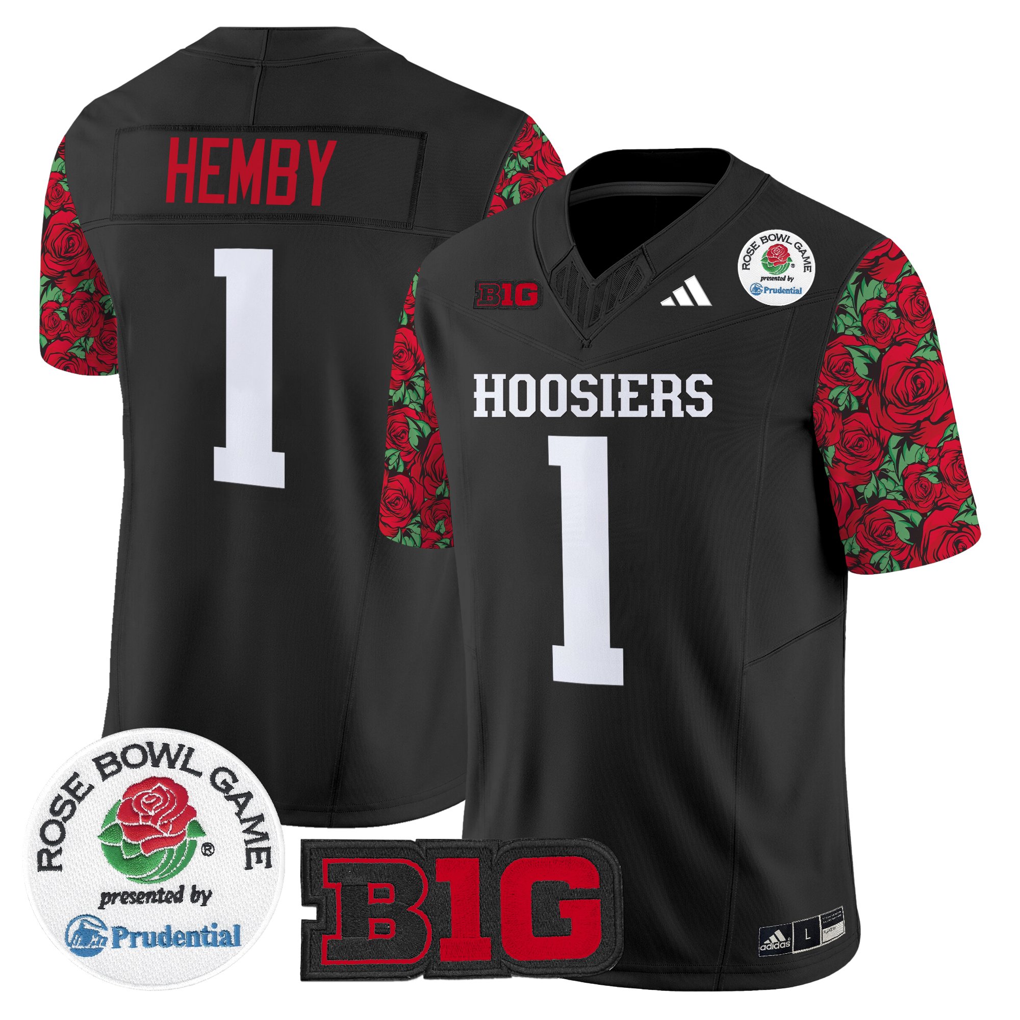 Men's Indiana Hoosiers 2025 Rose Bowl Pattern Vapor Limited Jersey - Stitched