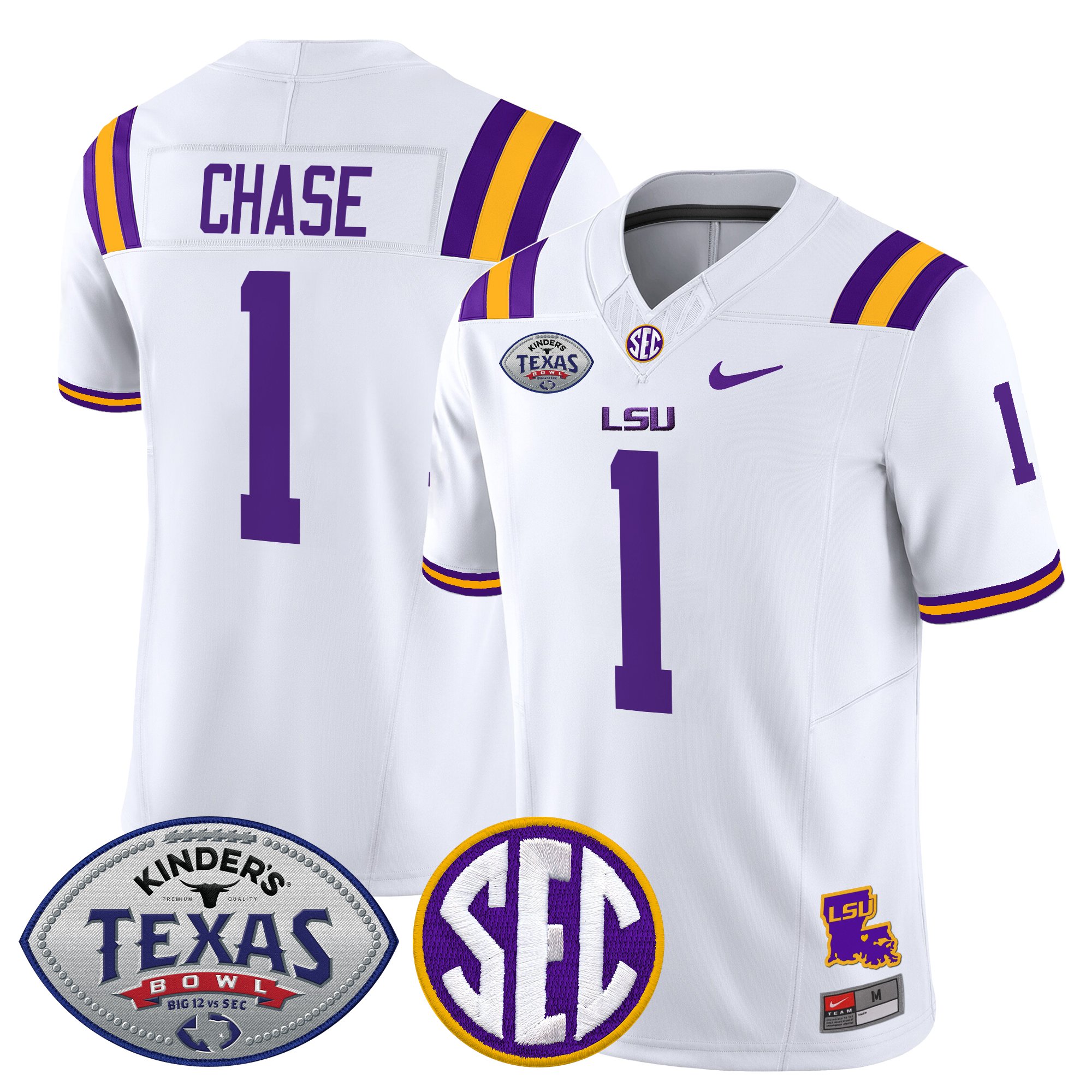 Men's LSU Tigers 2025 Texas Bowl Vapor Limited Jersey - All Stitched