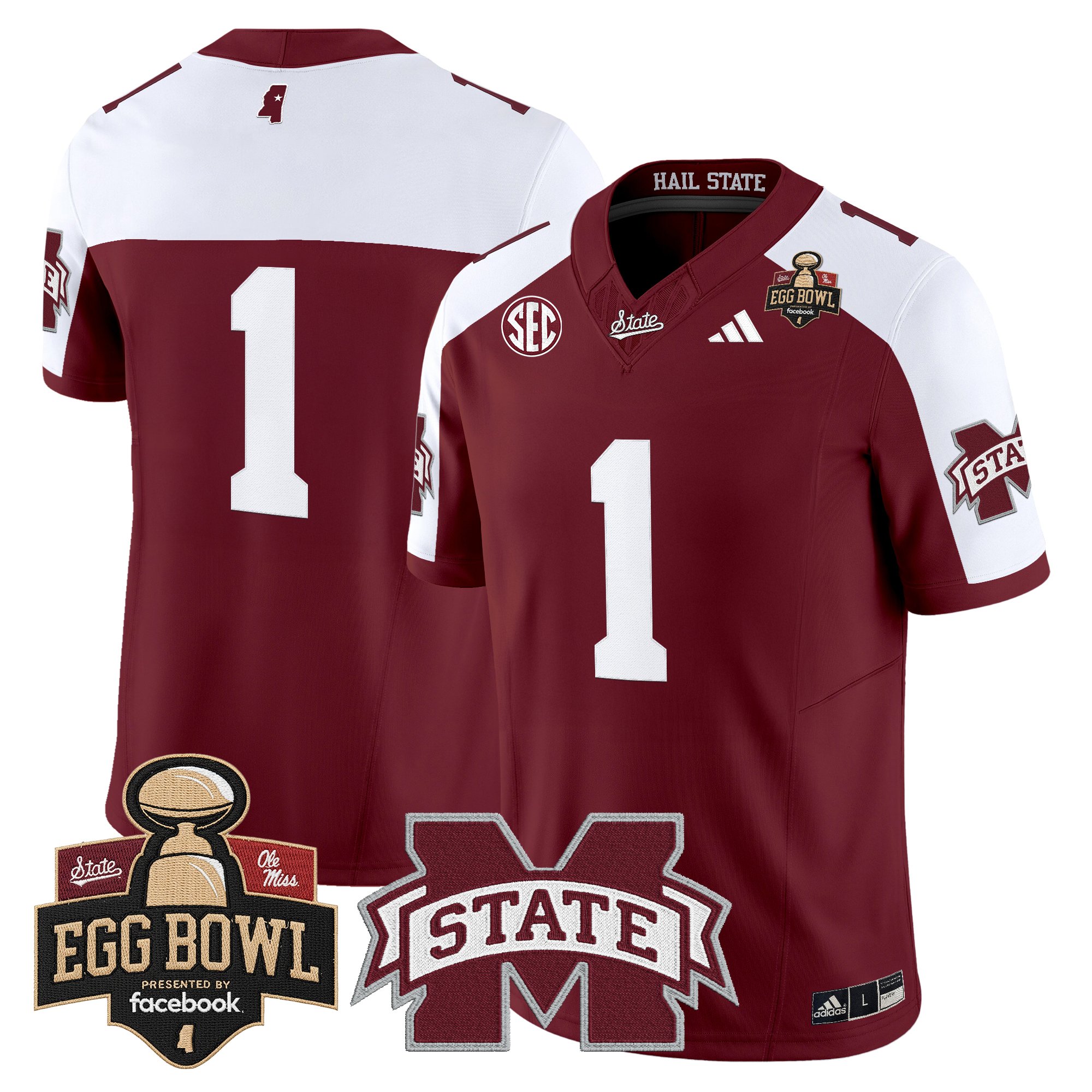 Men's Mississippi State Bulldogs 2025 Egg Bowl Vapor Limited Jersey - All Stitched