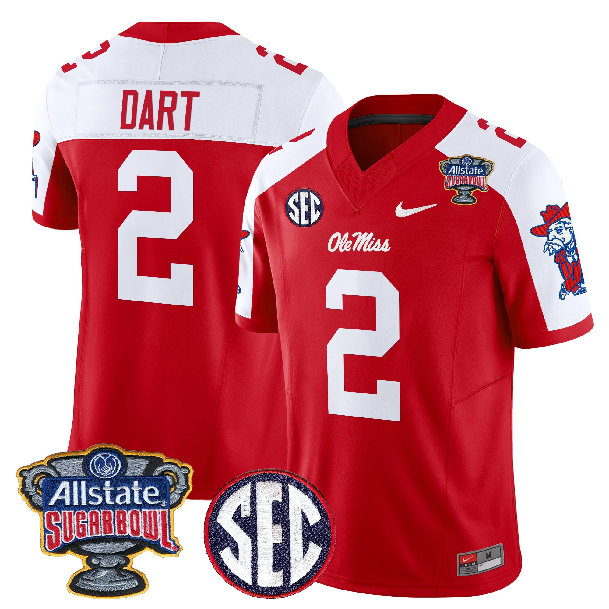 Men's Ole Miss Rebels 2026 Sugar Bowl Vapor Limited Jersey - All Stitched