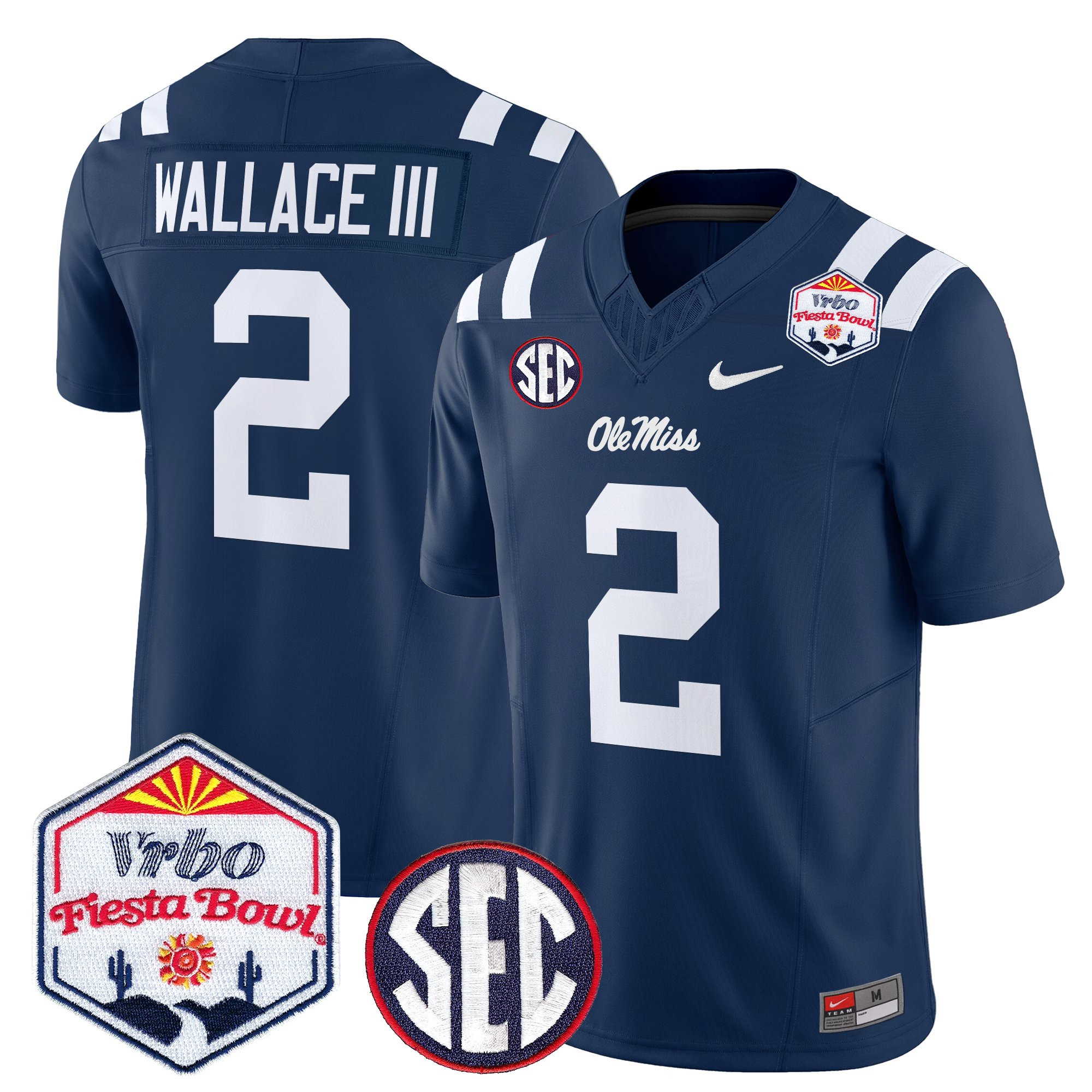 Men's Ole Miss Rebels 2026 The Fiesta Bowl Vapor Limited Jersey - All Stitched