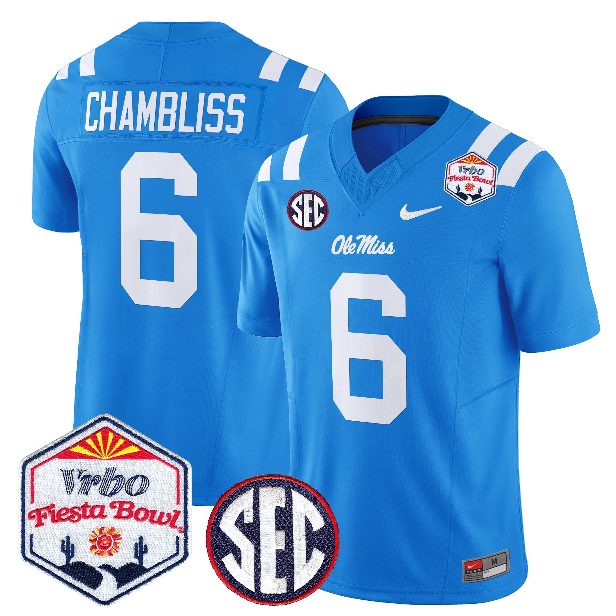 Men's Ole Miss Rebels 2026 The Fiesta Bowl Vapor Limited Jersey - All Stitched