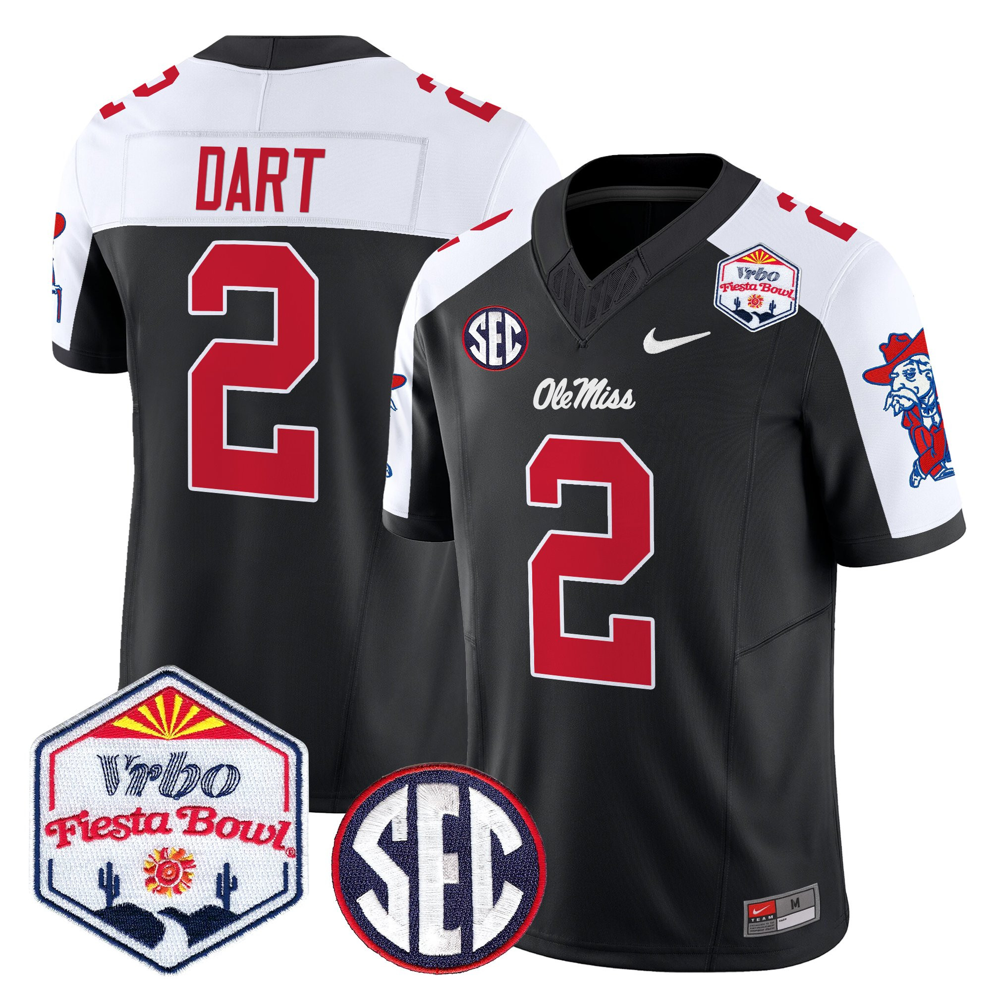 Men's Ole Miss Rebels 2026 The Fiesta Bowl Vapor Limited Jersey - All Stitched