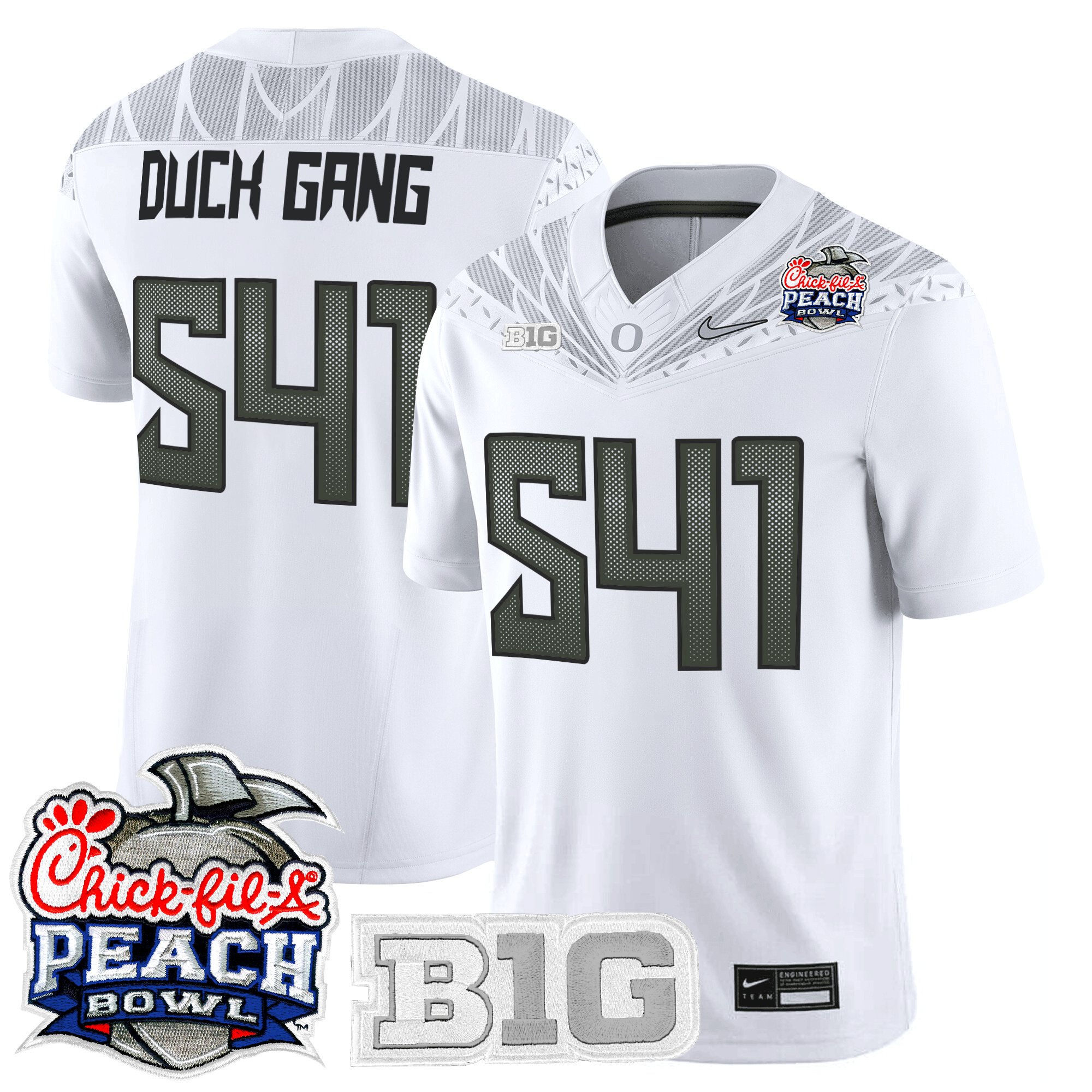Men's Oregon Ducks 2026 Peach Bowl Vapor Limited Jersey - All Stitched