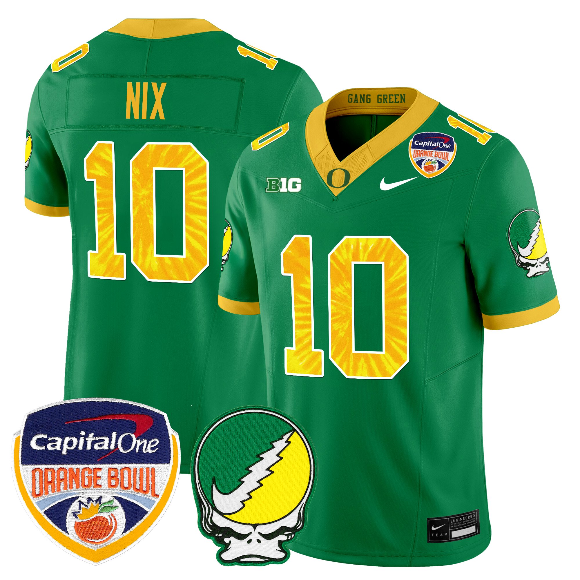Men's Oregon Ducks "Grateful Ducks" Vapor Limited Jersey - 2025/26 Orange Bowl Patch - All Stitched