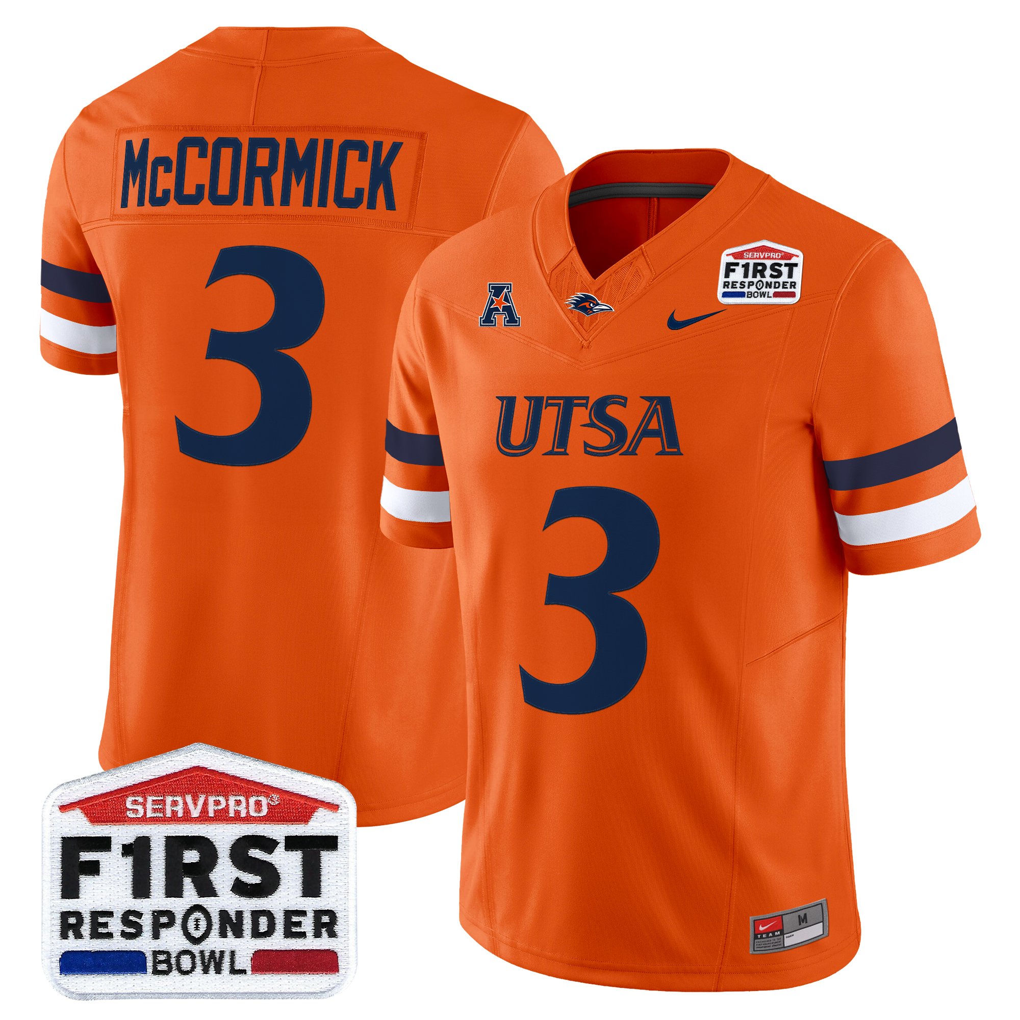 Men's UTSA Roadrunners 2025 First Responder Bowl Vapor Limited Jersey - All Stitched